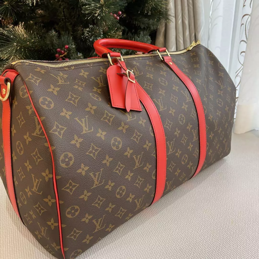 Brown Louis Vuitton Monogram Keepall Bandouliere 50 Travel Bag