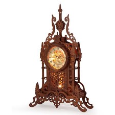 LED 3D Wood Puzzle Clock Tower, 3D Puzzle Building Model, 3D Home D cor Puz
