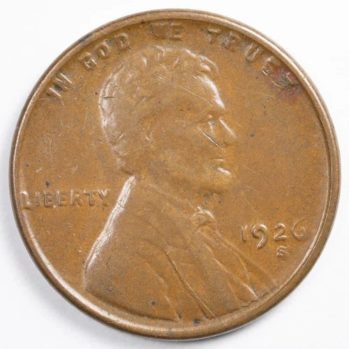 1926-S Extremely Fine (XF) Lincoln Wheat Penny Cent - San Francisco Mint