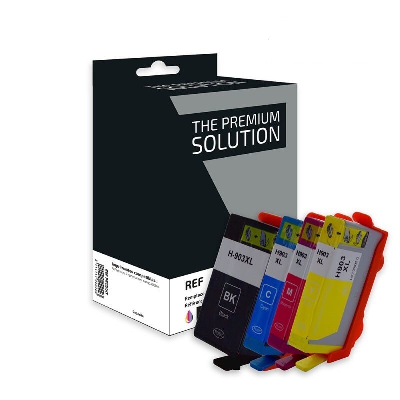 Cartouches 903XL pack 4 jet d'encre haute capacité pour des textes ultra nets