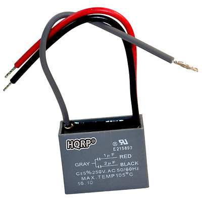 HQRP Capacitor para Harbor Breeze de Ventilador de Techo 1uf+2uf 3Alambres CBB61