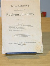 ANLEITUNG ZUM GEBRAUCH DER RECHENSCHIEBER NESTLER , 1919