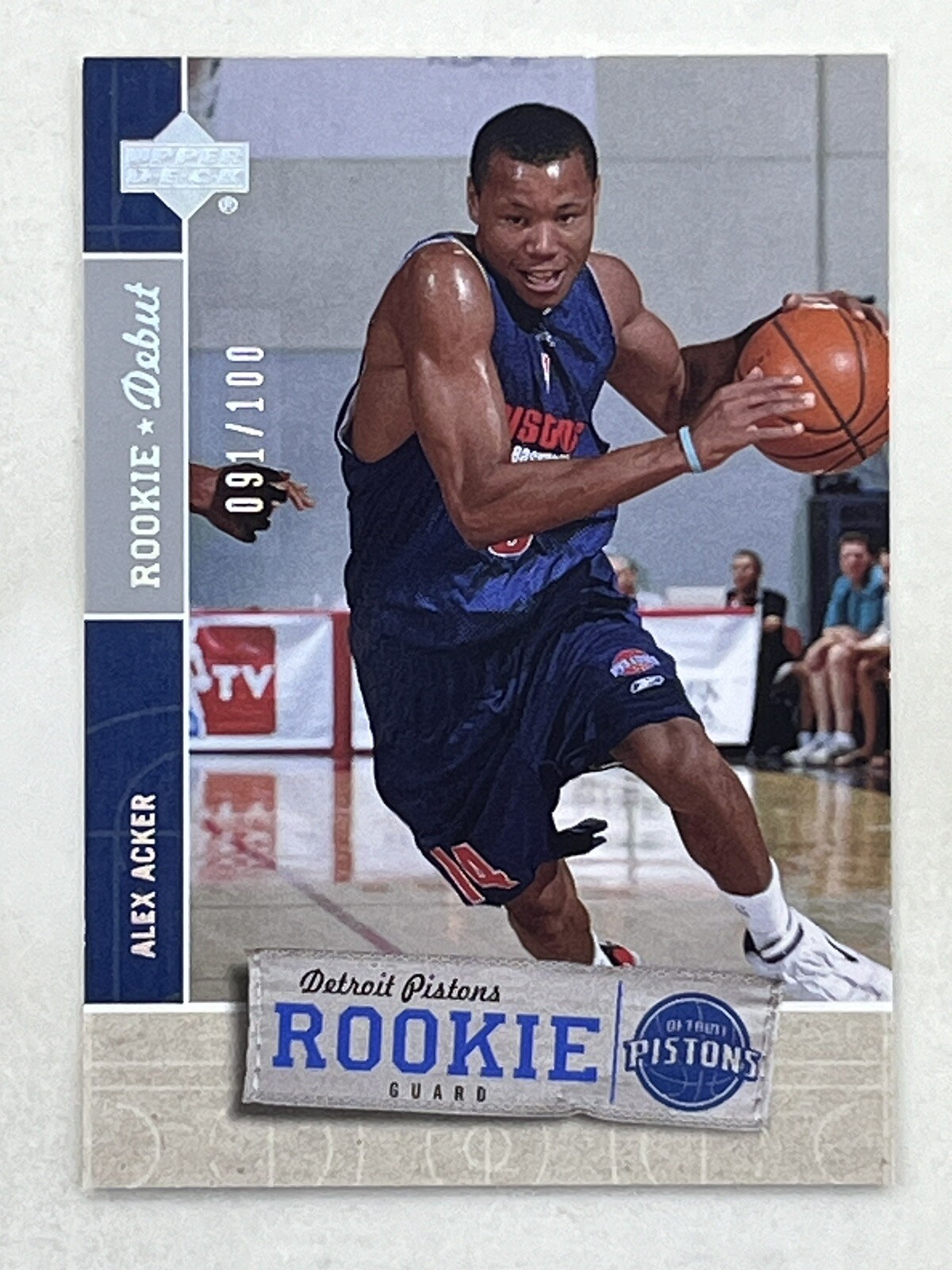 Alex Acker 2005-06 Upper Deck Rookie Debut Rookie Silver RC /100 #122 Pistons