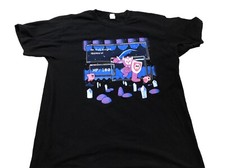Tultex Men?s Large Kirby Vs Evil Knight  Screen Printed Graphic T-shirt Black