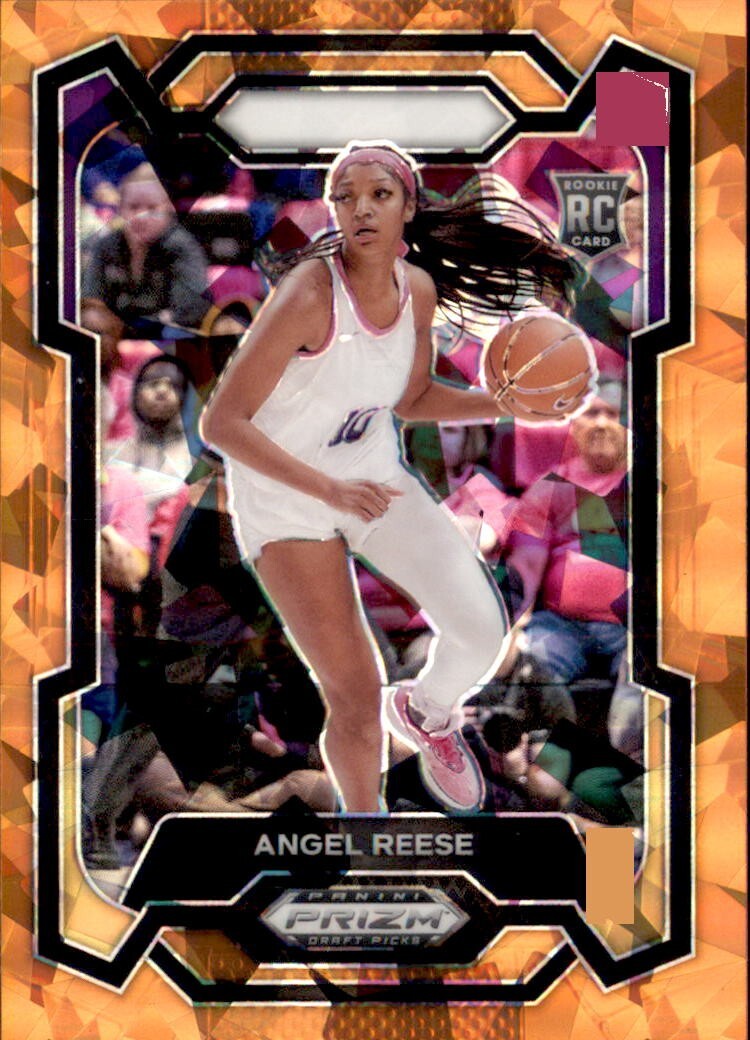 2024 Panini Prizm Draft Picks Angel Reese RC Orange Ice Prizm #38 LSU Tigers