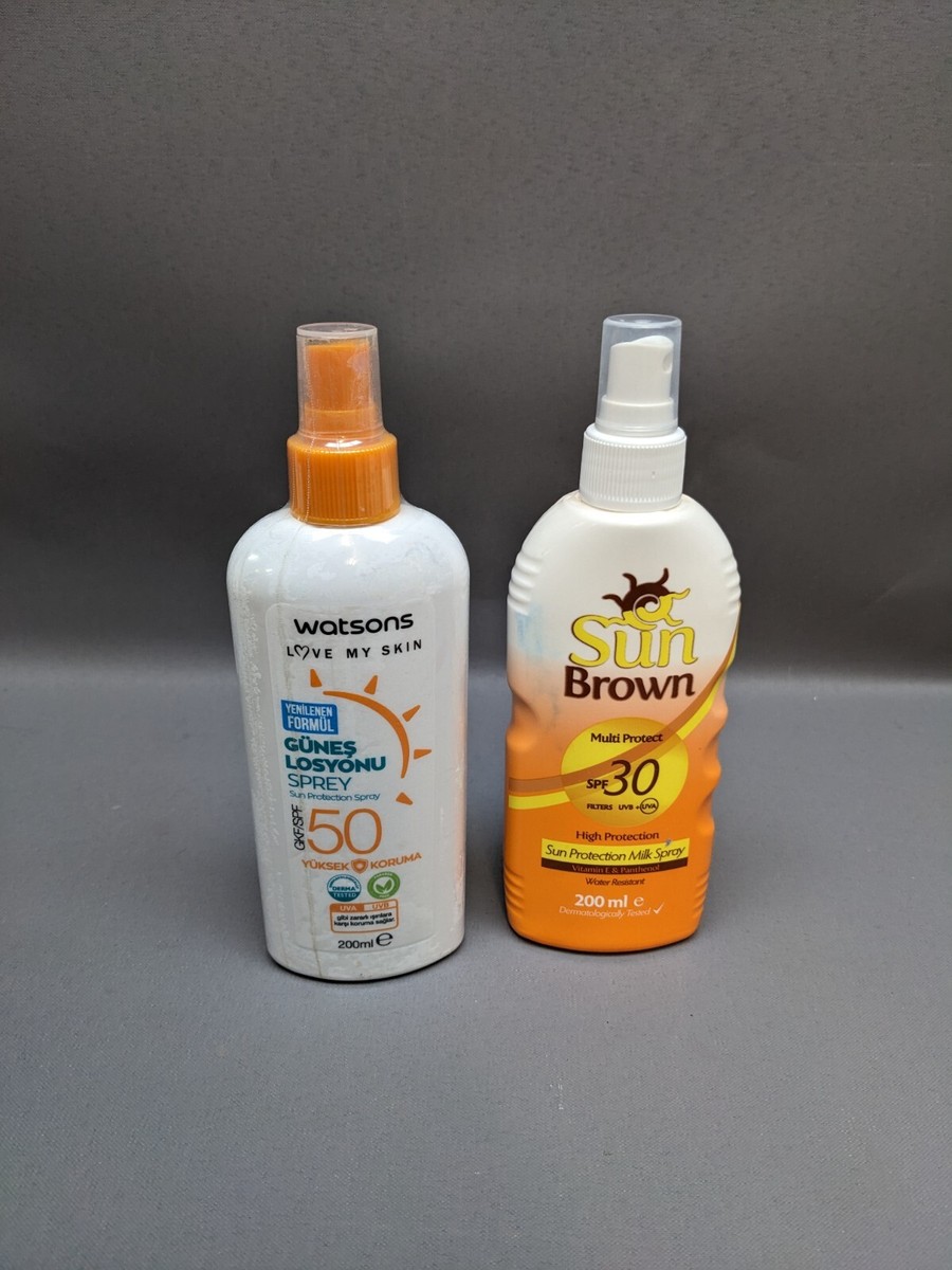 Set of WATSONS SPF50 Sun Spray SUN BROWN SPF30 Sun Milk Spray