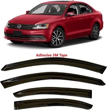 Window Visor Rain Guard Smoke Tinted Fit Volkswagen Jetta Mk6 Sedan  2011-2018