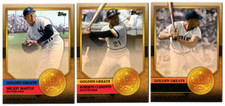 2011 Topps Baseball Golden Greats Complete Insert set 1-75 Mantle, Ruth Clemente