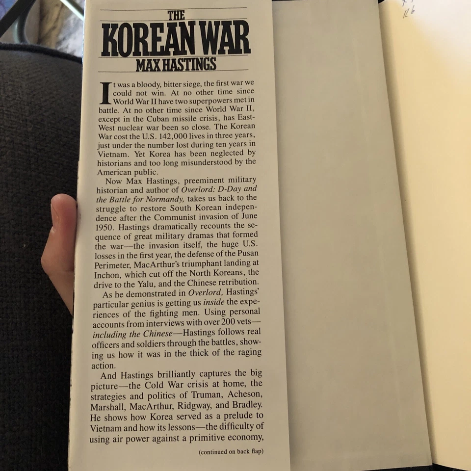 The Korean War by Max Hastings - Very Clean w/ Dust Jacket Intact, No Inscript. - Image 4 of 4