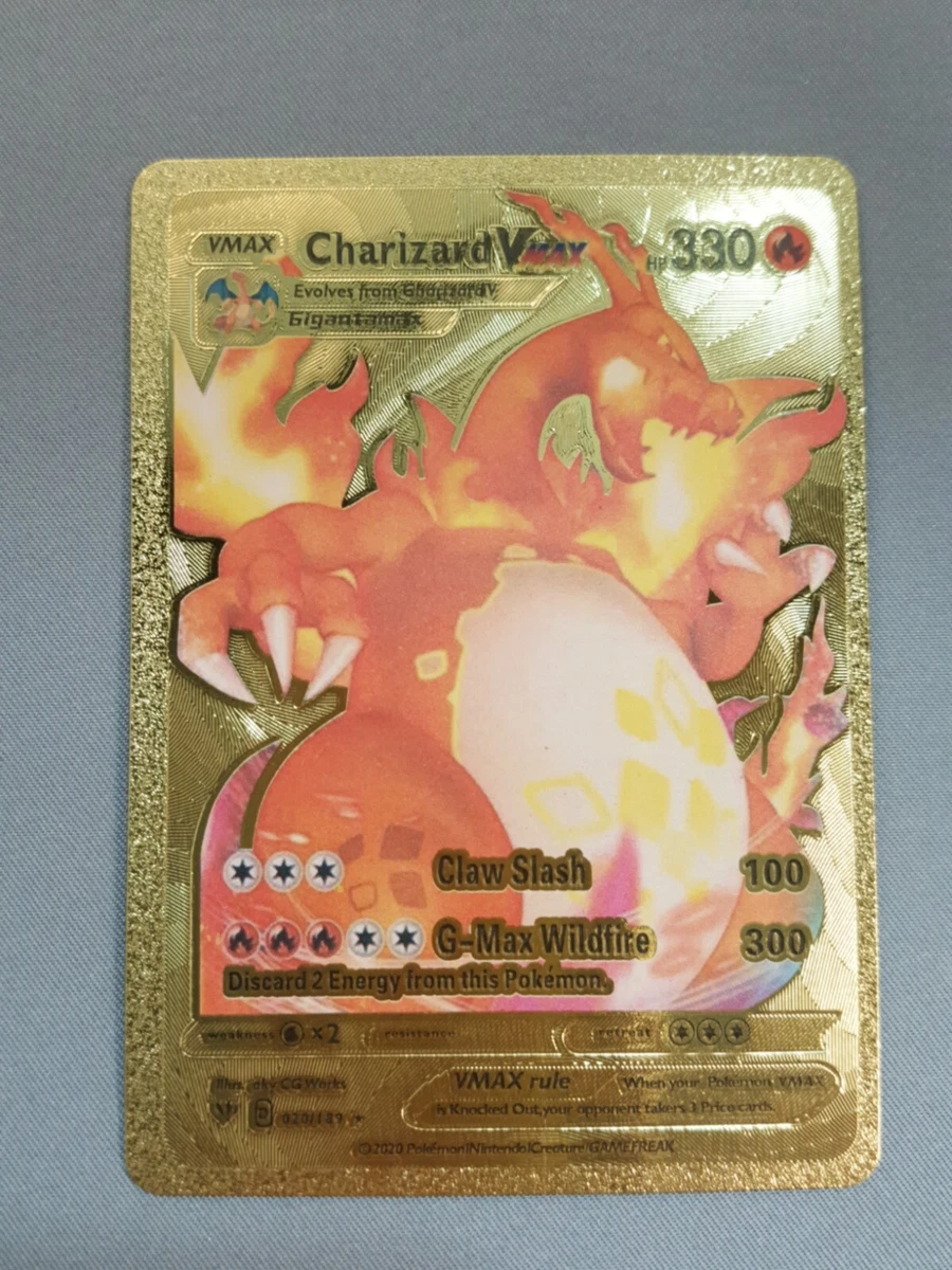 Charizard VMAX 020 189 HP 330 Claw Slash Pokemon Gold Foil Card eBay