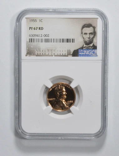 PF67 RD 1955 Lincoln Wheat Cent NGC PR Proof Special Label PR Proof