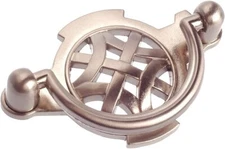 2-1/2" Cabinet Pull Handle – Brushed Nickel, 64mm CTC, Traditional Drawer Pull