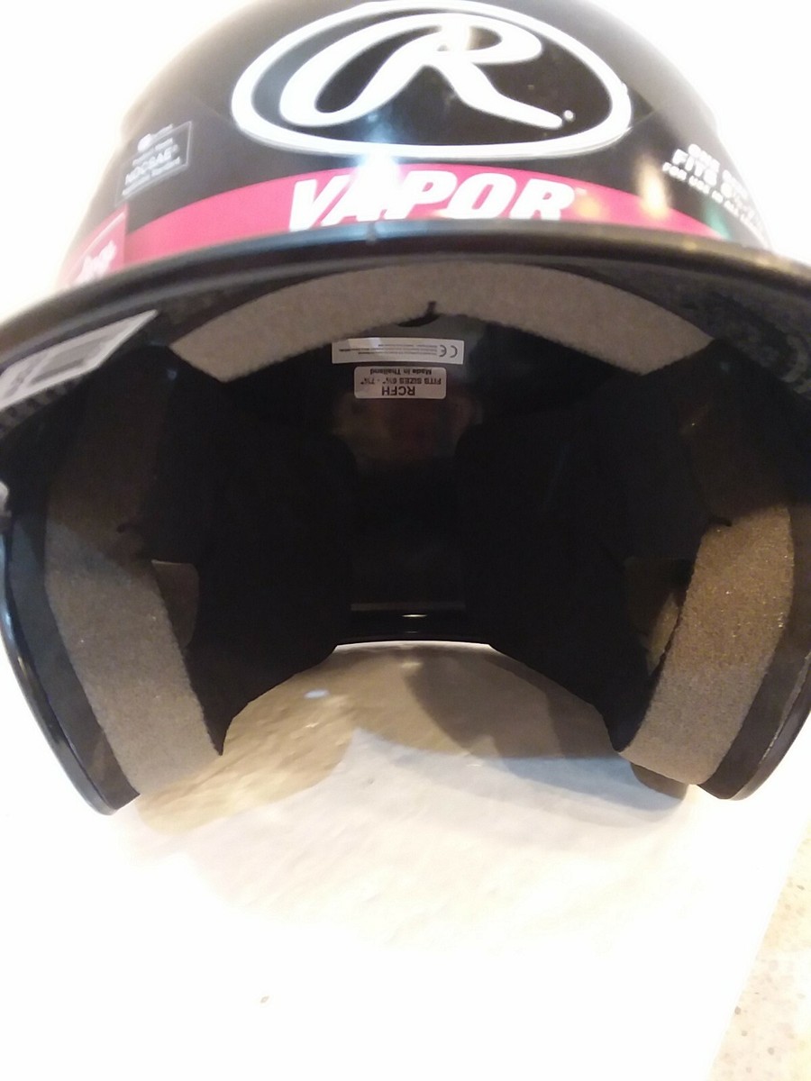 Rawlings NEW Vapor Baseball Softball Youth Black Helmet 6.5
