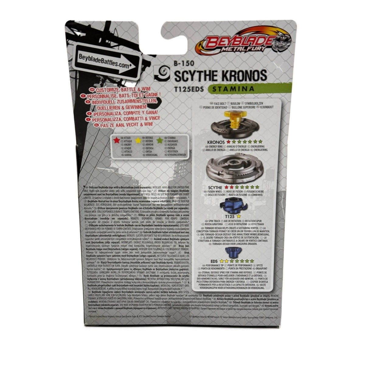 Scythe Kronos T125EDS Metal Fury Beyblade BB-113 by Hasbro | eBay