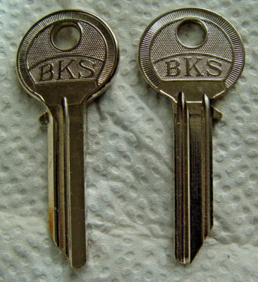 original BKS Schlüssel Rohling  für Profilzylinder Serie PZ 88, 89 und 31