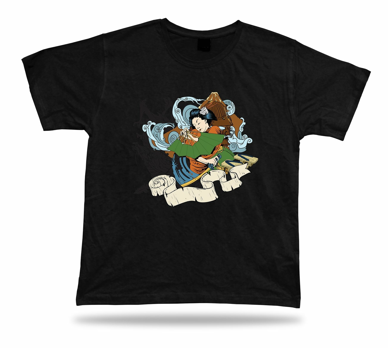 Japanese Warrior Lady unique awesome cool t shirt tee stylish modern design