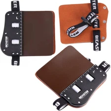 Archery Barebow Finger Tab Guard Cowhide Protector Gear Bow Hunting Target RH LH