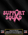 Support Squad, Breast Cancer Decal, Sticker, Car Decal, Bumper Sticker