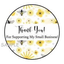 30 THANK YOU FOR SUPPORTING MY SMALL BUSINESS ENVELOPE SEALS LABELS STICKERS 