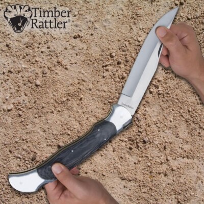 Timber Rattler Giant Folding Knife with Lockback | 17.75  Opened | 9.75  Closed