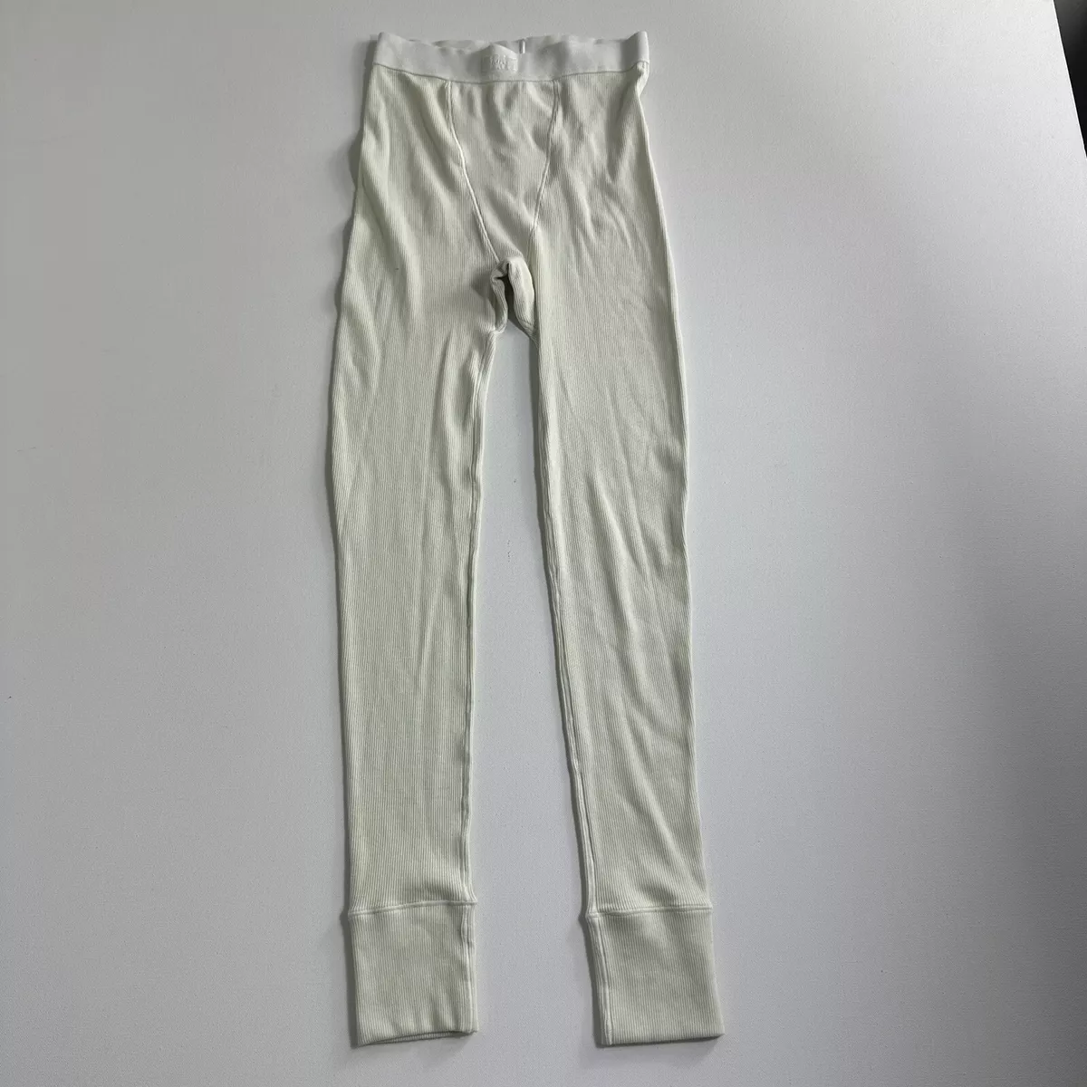 Off-White Cotton Rib Leggings