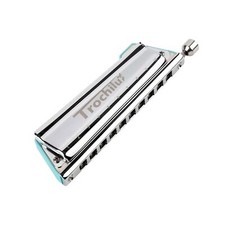 JDR Trochilus 10 Holes Chromatic Harmonica Key of C Armonica Valveless Harp M...