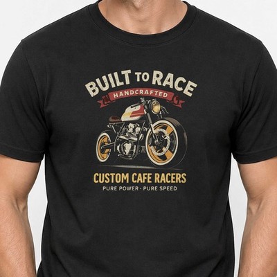 Retro Motorrad Motiv T-Shirt - Cafe Racer Vintage Streetfighter Männer Geschenk