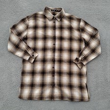 Nasty Gal Shirt Dress Womens Size 4 Brown Beige Plaid Long Sleeve Button Down