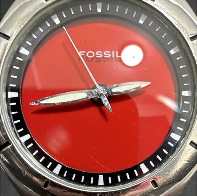 FOSSIL BLUE VINTAGE BIG TIC Y2K CCOLOR CHANGE AM-3536 NEW BATTERIES RUNS GREAT!!