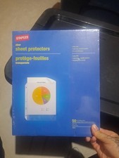 Staples Clear Sheet Protectors Top Loading Sheets Letter Size Pack Of 50