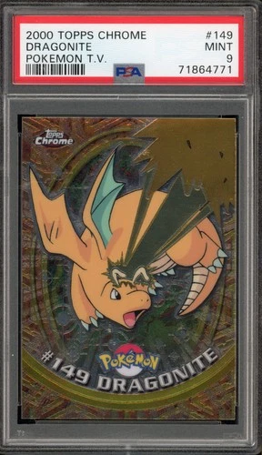 Pokemon Topps Chrome Dragonite T.V. #149 PSA 9 Mint
