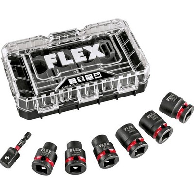 Flex Schlagschraubernuss Schlagnuss Set IPS D10-19 1/2'' Set 7 tlg.