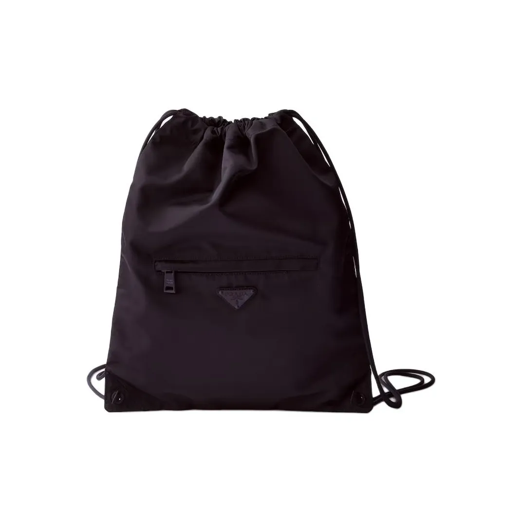 PRADA Re-Nylon Backpack in Black 13.4*16.9 in