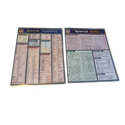 Spanish Vocab Verbs Quick Study Academic Reference Study Guides BarCharts Bundle