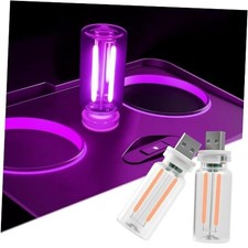 2 PCS Car USB Night Light Bulb, Touch Dimmable Car Interior Ambient purple