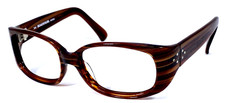 BEAUSOLEIL 193 951 Dark Orange/Brown Stripe Wrap 53-17-125 Sunglasses Frame