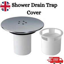 Fast Flow Shower Drain Cover Tray Waste Trap Plug Hole Replacement Chrome Finish
