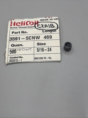 QTY 50,  HELICOIL 3591-5CNW469, MS21209F5-15L, 5/16-24 UNF, 1.5D, Locking Insert