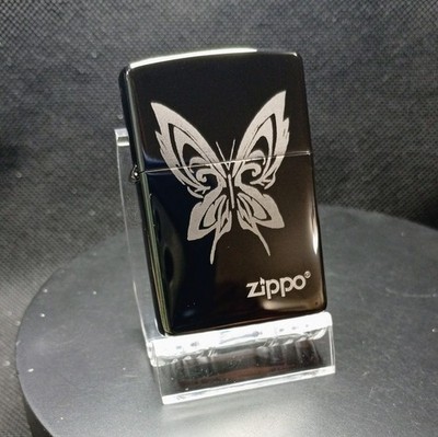 original zippo feuerzeug  neu / jewelery high gloss serie / black butterfly