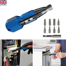 LED Light Rechargeable Cordless Electric Screwdriver Set Mini Power Tool+Bits UK