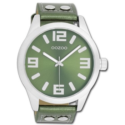 Oozoo Damen Armbanduhr Timepieces Analog Leder grün UOC1081A
