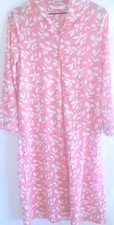 Jasmine Rose Womens Medium Waffle Knit Zip Front Long Sleeve Robe