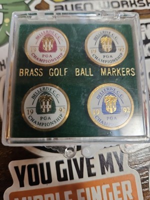 Bellerive C.C. 1992 PGA Championship Brass Golf Ball Markers Set of 4 #RARE#