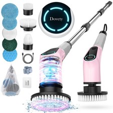 Spin Scrubber, Cordless Cleaning Brush, Shower Scrubber with 8 Replaceable Br...