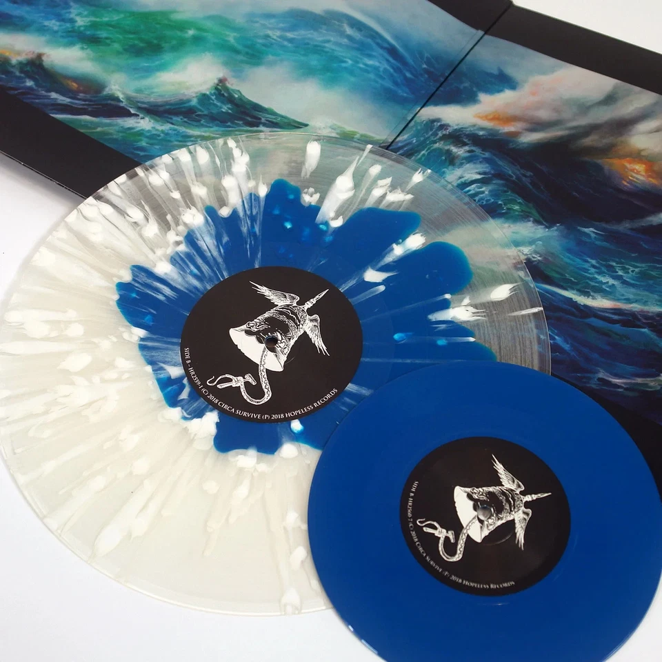 Circa Survive - The Amulet - Blue In Clear w/ White Splatter LP + 7" Blue Vinyl - Image 2 of 4