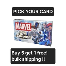 2025 Topps Chrome Marvel Base Card Singles  YOU PICK ! BUY 5 GET 1 FREE !!!!!!