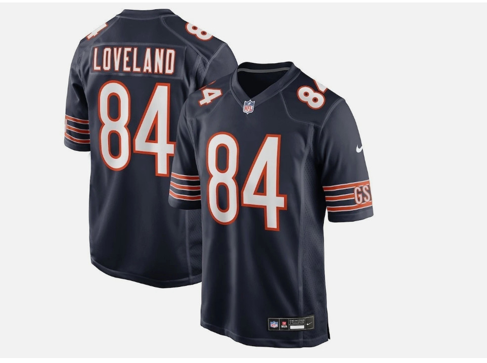 Men'S #84 Loveland Bear Blue Stitched Football Jersey