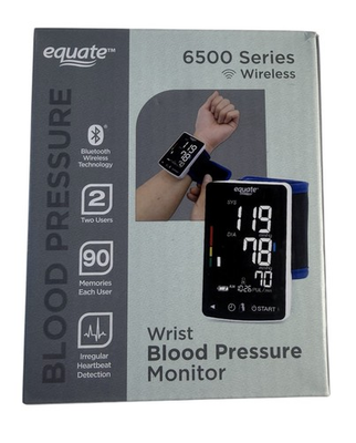 #ad #ad Equate 6500 Series Wireless Bluetooth Wrist Blood Pressure Monitor New Open Box $18.99