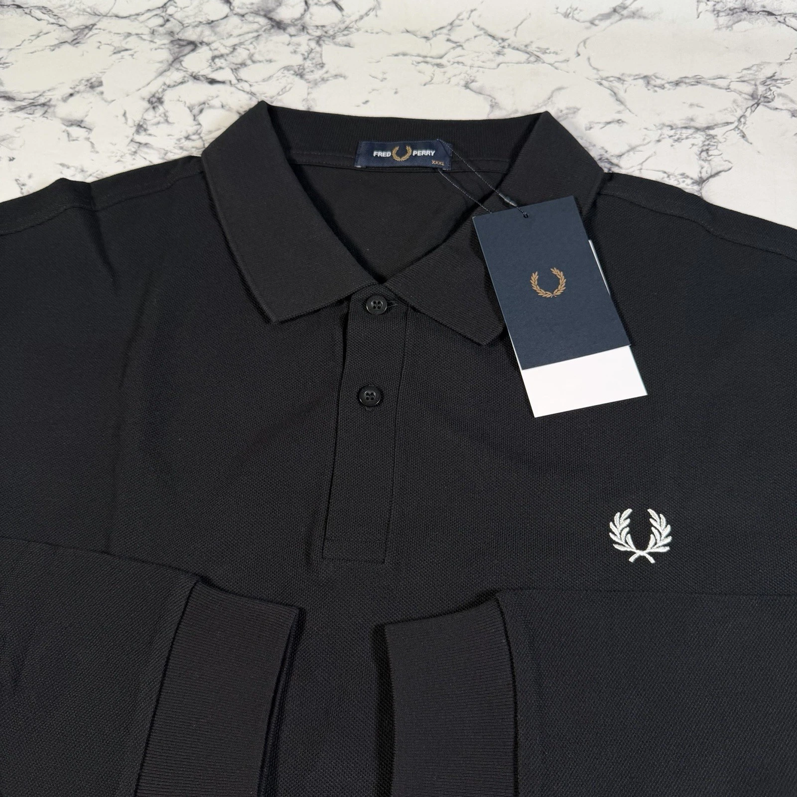 FRED PERRY Mens Black Longsleeve Polo Shirt SIZE 3XL BNWT M6006 350
Opens in a new window or tab