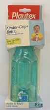Vintage 1995 Playtex Kinder Grip Baby Bottle Lid 8 Oz Plastic Blue Bear